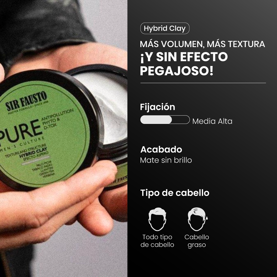 Hybrid Clay - Efecto Áspero - Crema para peinar