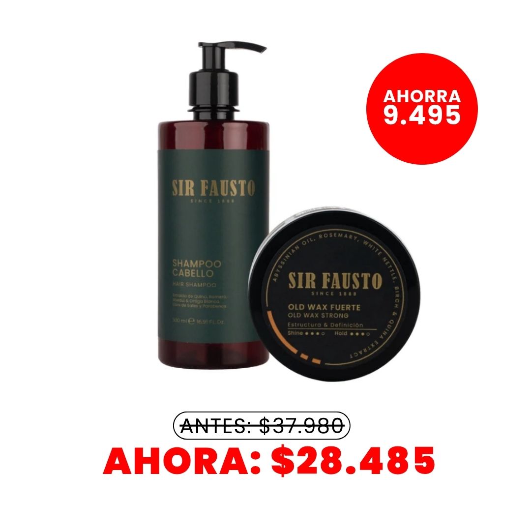 Shampoo Clásico 250 ML + Old Wax Fuerte 100 ML