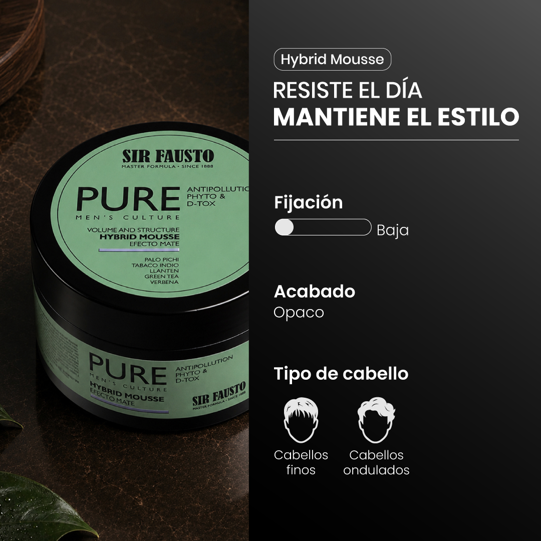 Hybrid Mousse - Efecto Mate - Crema para peinar